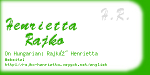 henrietta rajko business card